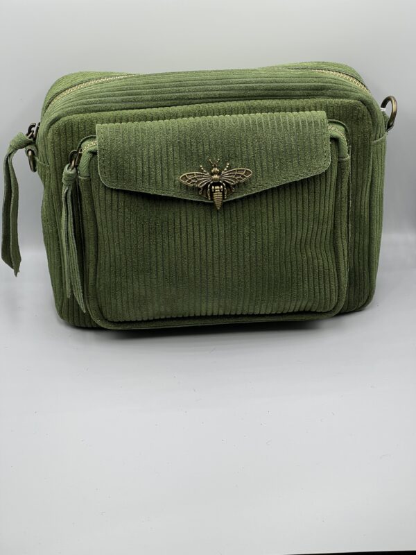 Sac Doris - Beauté -Kaki velours cottelé