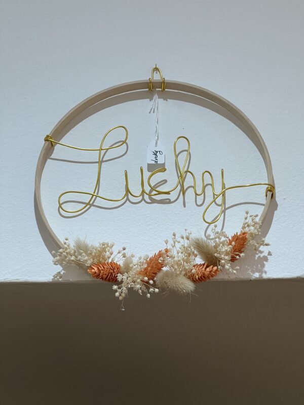Manelo Creation - cercle personnalisé - Luchy - Couleurs beige orange
