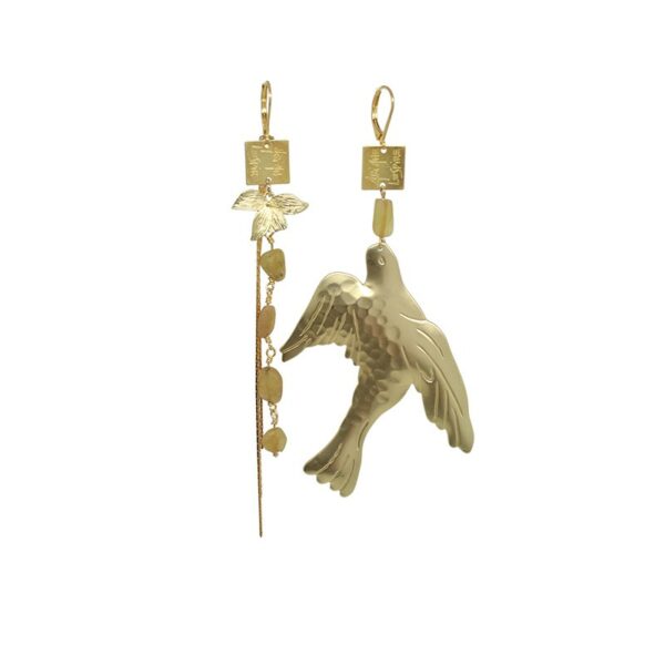 Ariane lespire - Boucles d'oreille asymetriques colombe