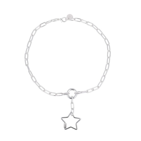 Secret de cuir - Collier Etoile - plaqué argent