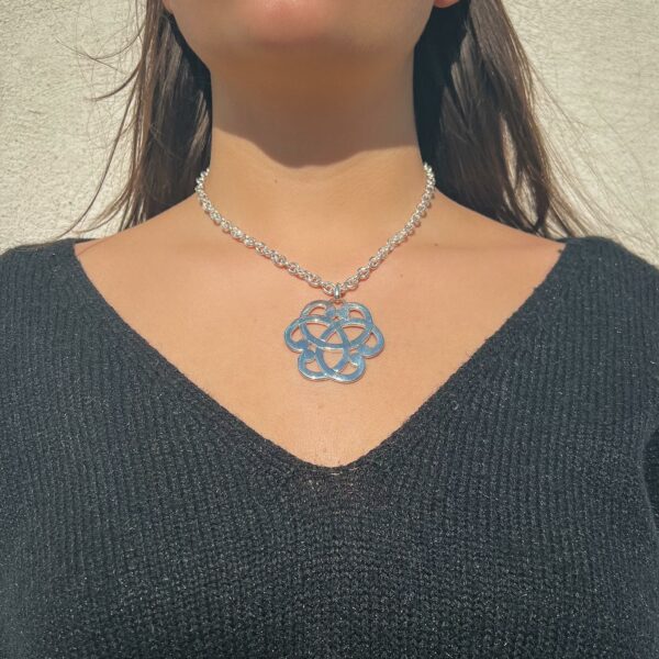 Secret de cuir - Collier Serenity - plaqué argent – Image 2