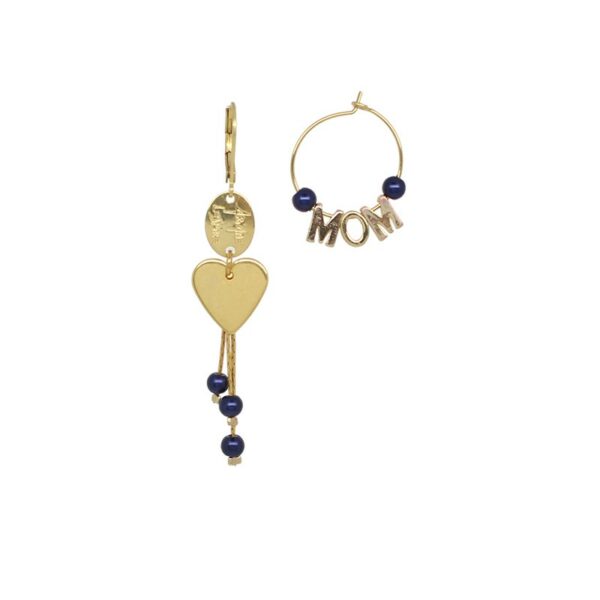Ariane lespire - Boucles d'oreille asymetriques Creoles MoM