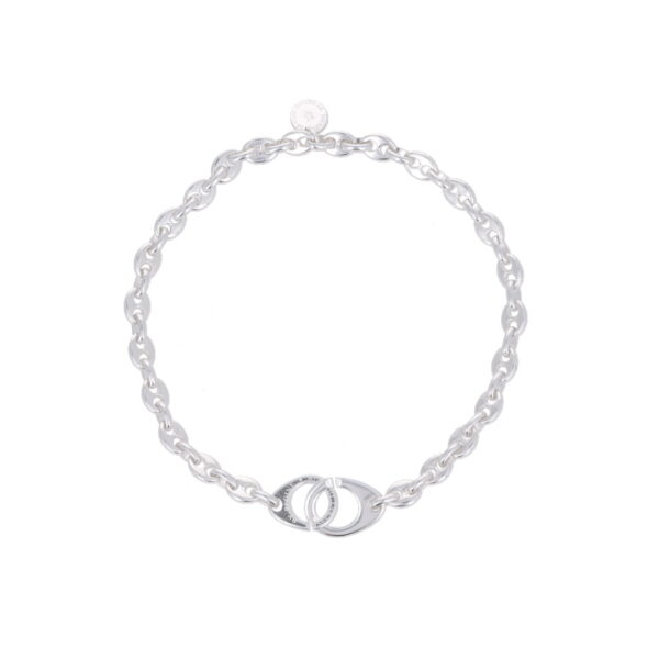Secret de cuir - Collier Menottes - plaqué argent