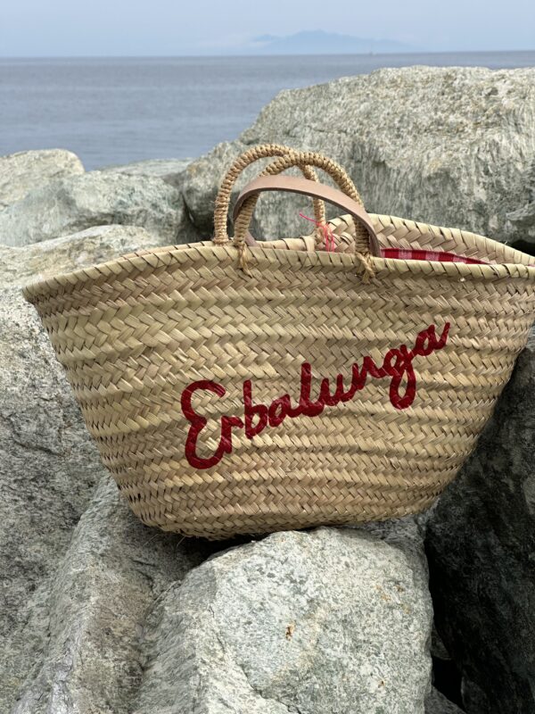 Panier Maud Fourier - panier personnalisé Erbalunga rouge