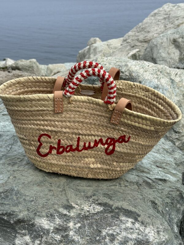 Panier Maud Fourier - panier personnalisé Erbalunga rouge