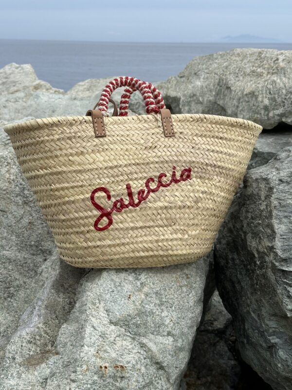 Panier Maud Fourier - panier personnalisé saleccia rouge