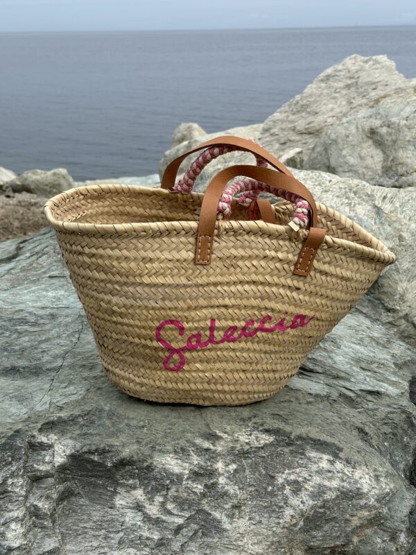 Panier Maud Fourier - panier personnalisé Saleccia rose