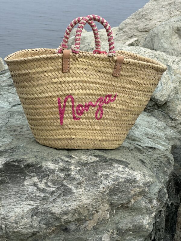 Panier Maud Fourier - panier personnalisé Nonza rose