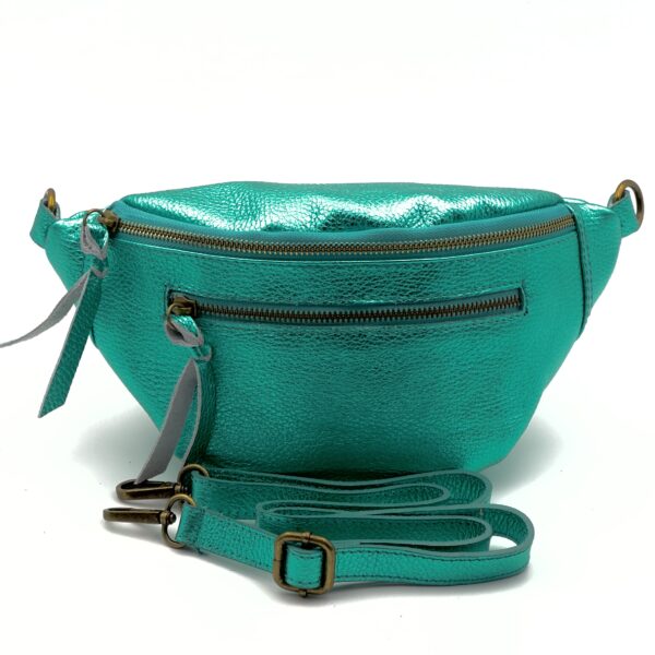 Doris maroquinerie - banane vert turquoise
