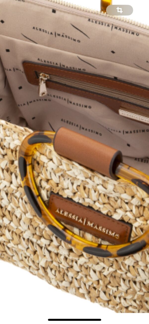 Panier - Alessia massimo - sac rapjia et semili cuir brown – Image 2