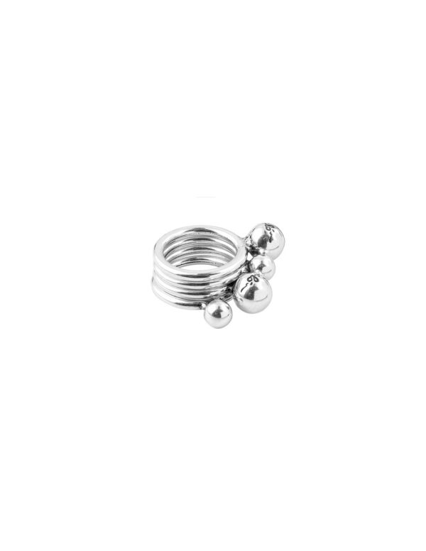 Ciclon - BAGUE Spheres 4X1 argent – Image 2