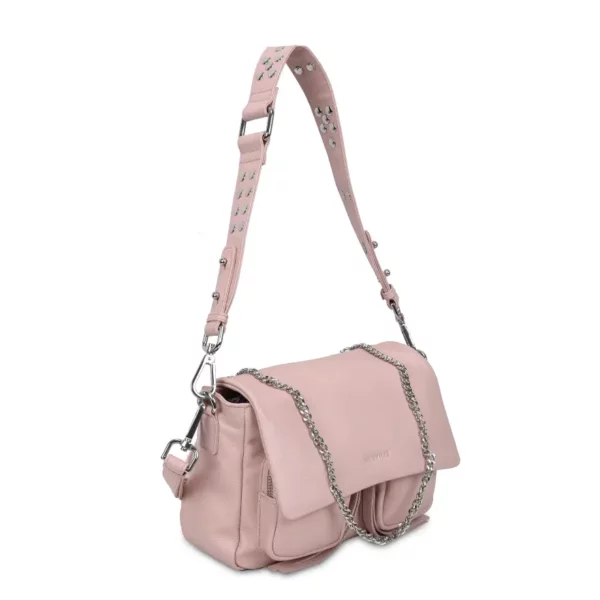 Neuville - Sac Maxke cuir rose pastel – Image 2
