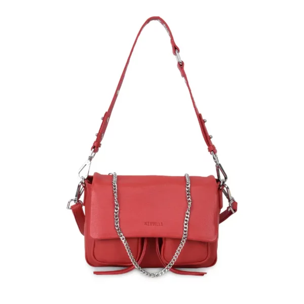 Neuville - Sac Maxke cuir rouge