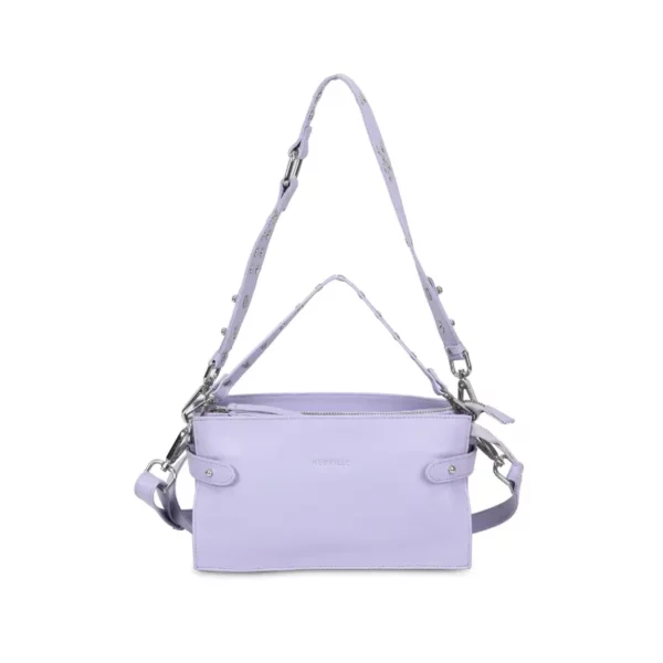 Neuville - Sac en cuir Rock mama lilas