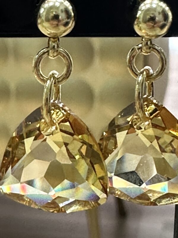 Sophie Goetsch - Boucles d'oreilles cristal miel collection matcha latte