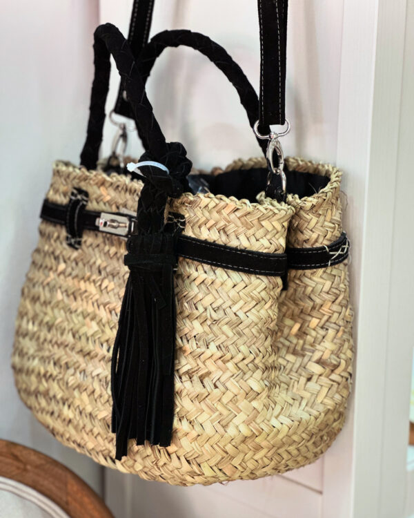 Doris Maroquinerie - Panier - Cap ferret - daim noir – Image 3