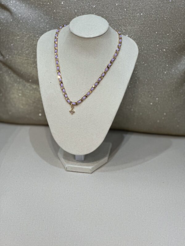 Monsens - Collier couture Lilas - – Image 3