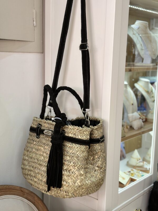 Doris Maroquinerie - Panier - Cap ferret - daim noir – Image 2