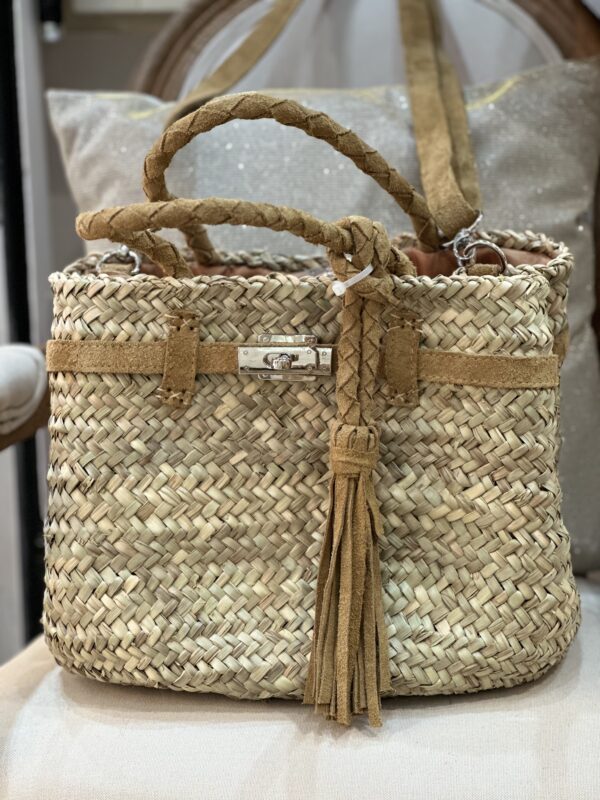 Doris Maroquinerie - Panier - Cap ferret - daim Grége